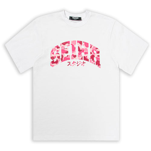 SEIHA Studios – T-Shirt Oversize Blanc / Camo Rose スタジオ
