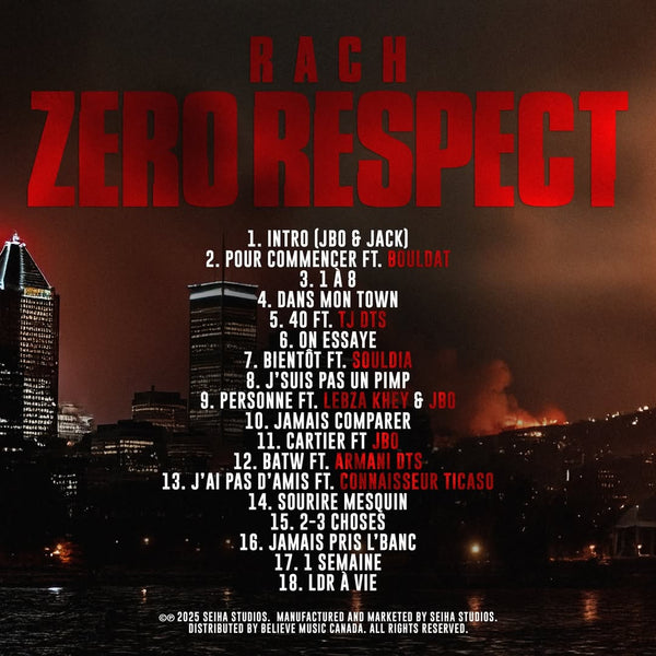 Nouvel album : Rach - Zero Respect