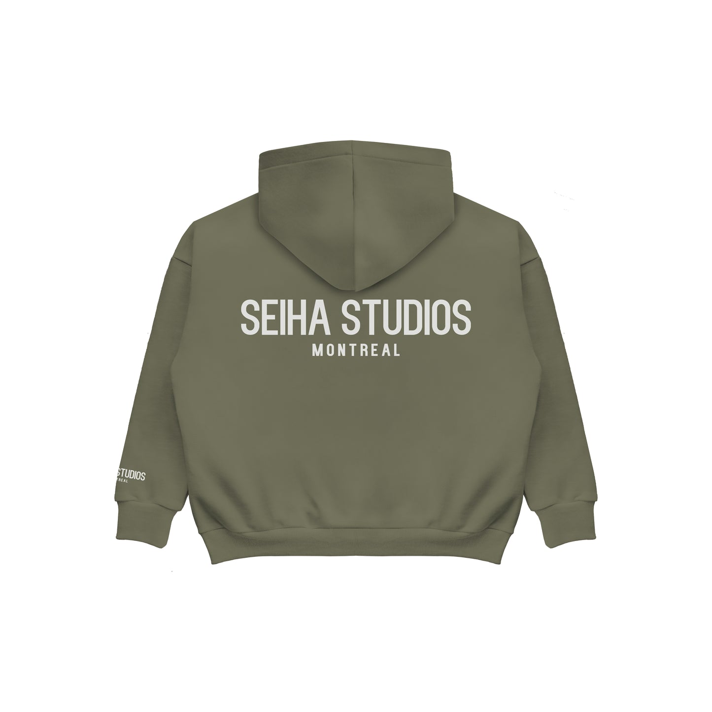 Oversized Zip Hoodie - Khaki Green