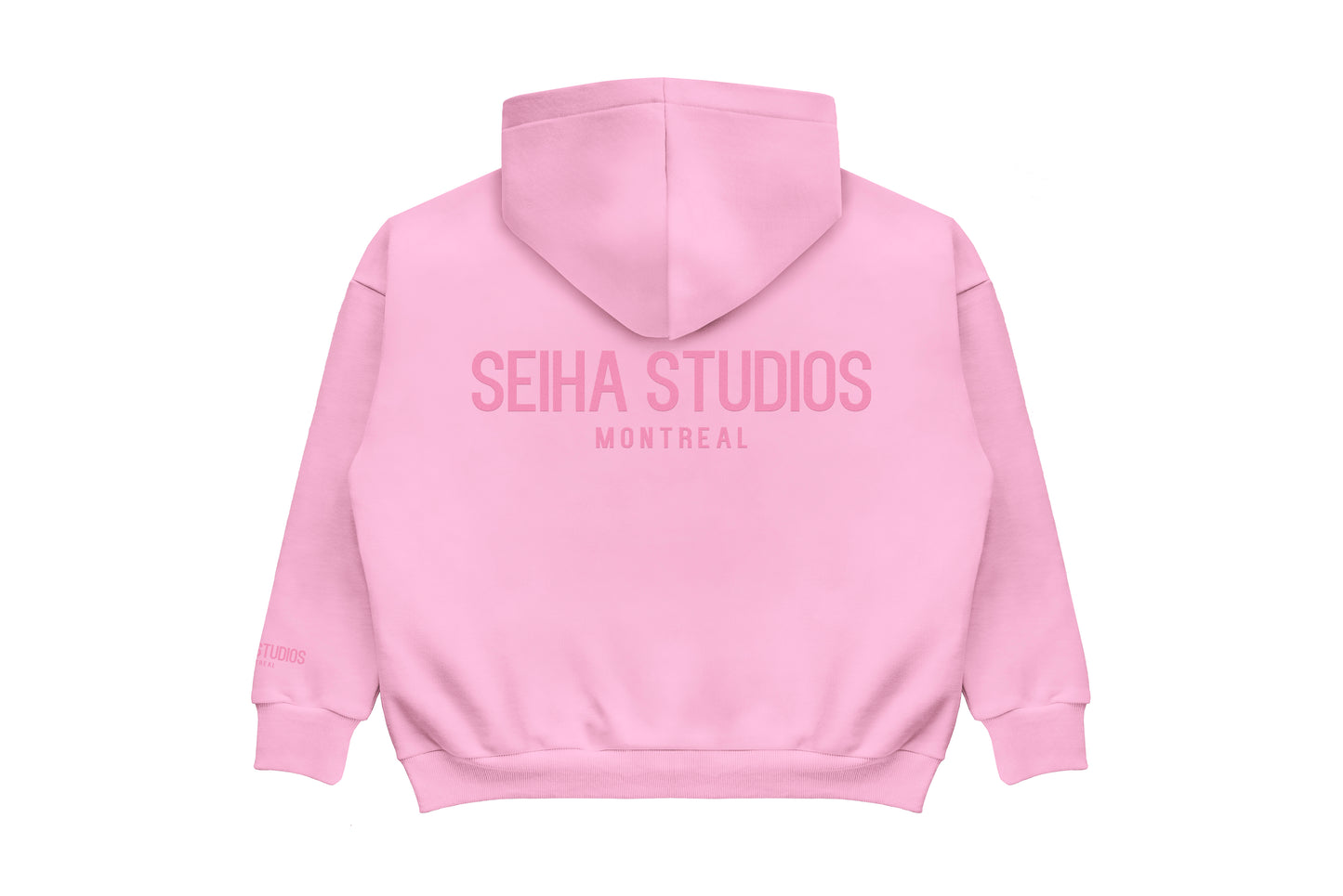 Oversized Zip Hoodie - Light Pink