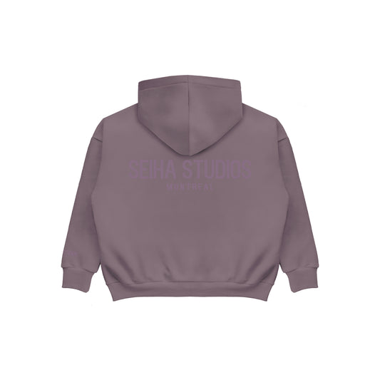 Oversized Zip Hoodie - Lilac Purple