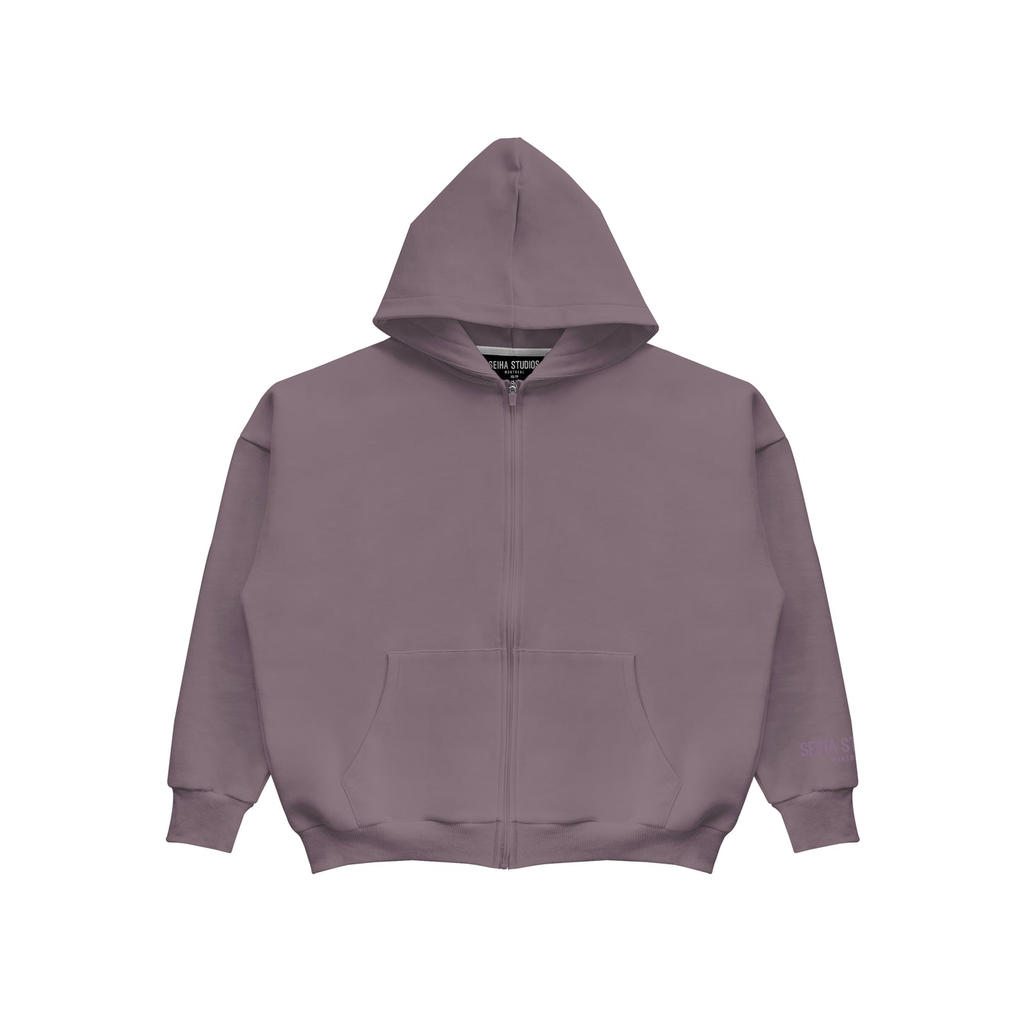 Oversized Zip Hoodie - Lilac Purple